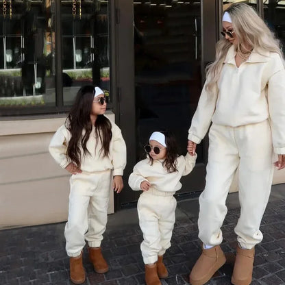 Children Clothes Sets Kids Sportswear Suits for Children Warm Autumn Winter Fleece Sweatshirt + Pant Kids Boy Girl Outfit.