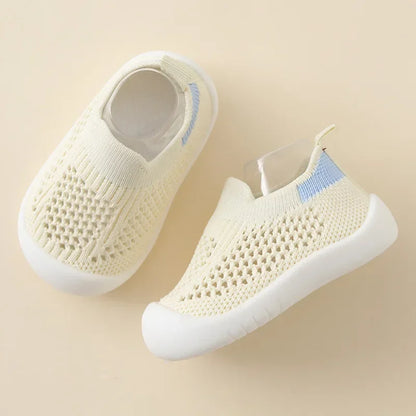 Spring Popular New Baby Shoes Mesh Knit Breathable Kid Girls Boys 0-3T Summer Slip-On Casual Sneakers Toddler Non-Skid Prewalker