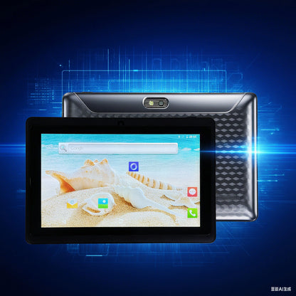 Children's 7-inch Touchscreen Tablet with Cartoon Character Design Supports Wi-Fi and Bluetooth Expandable Memory up to 128GB.