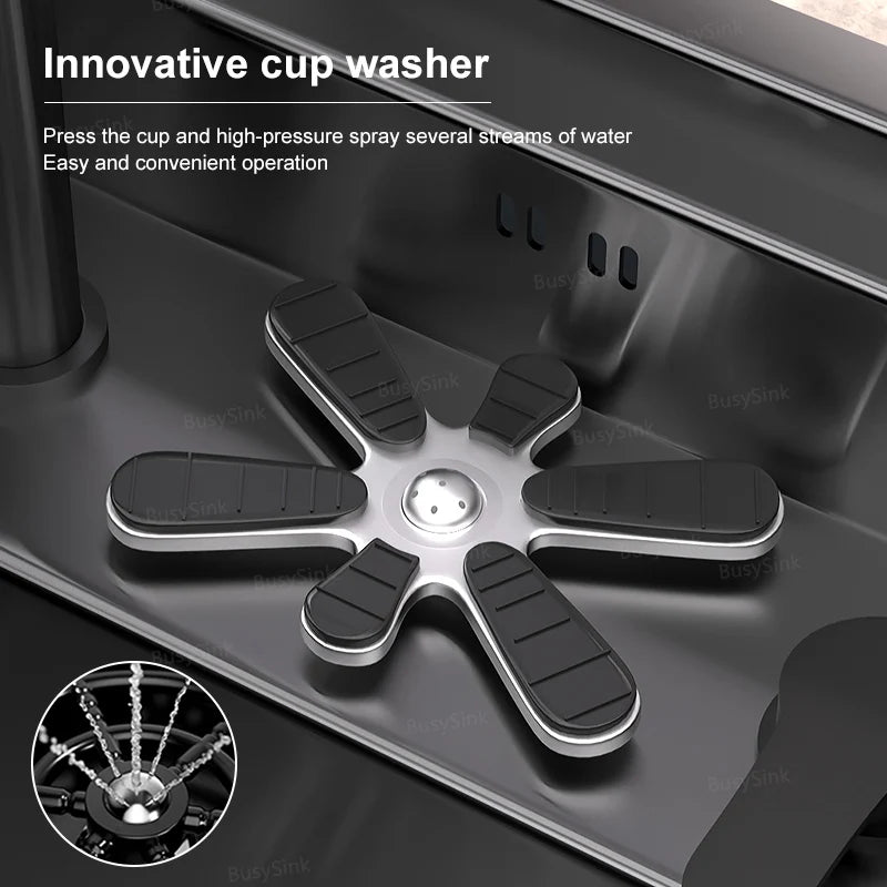 Water Catalyst Cup Cleaning Sink Hidden Single Slot Mini Bar Sink Wash Basin With Cover Plate For Kitchen