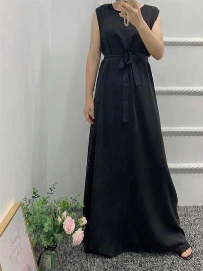 Ramadan Eid Black Abaya Damen Islam Inside Modest Dress Prayer Clothes Women Muslim Kebaya Kaftan Robe Vestidos Musulmanes Femme.