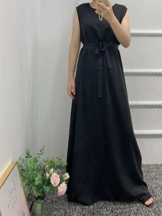 Ramadan Eid Black Abaya Damen Islam Inside Modest Dress Prayer Clothes Women Muslim Kebaya Kaftan Robe Vestidos Musulmanes Femme.