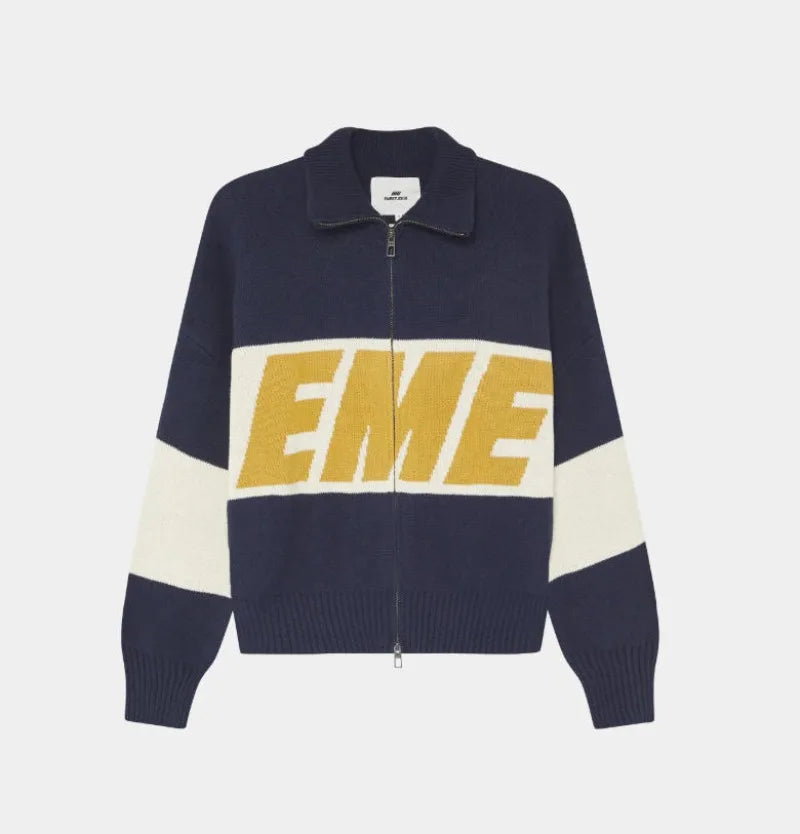 Autumn and Winter Warm Cardigan Sweater Men 2025 Trendy Casual Streetwear American Retro Letter Embroidery Zipper Pullover Women.