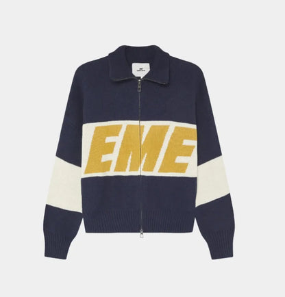 Autumn and Winter Warm Cardigan Sweater Men 2025 Trendy Casual Streetwear American Retro Letter Embroidery Zipper Pullover Women.