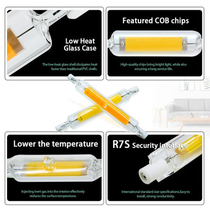 LED R7S Glass Tube COB Bulb 5W 10W 20W High Power R7s Corn Lamp 78mm 118mm J78 J118 Replace Halogen Light AC 220V 110V Lampadas.