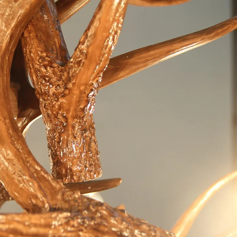 Retro Harz Geweih führte Kronleuchter Restaurant Zimmer Schreibtische Loft Decke Pendel leuchten Home Decoration Zubehör Leuchte.