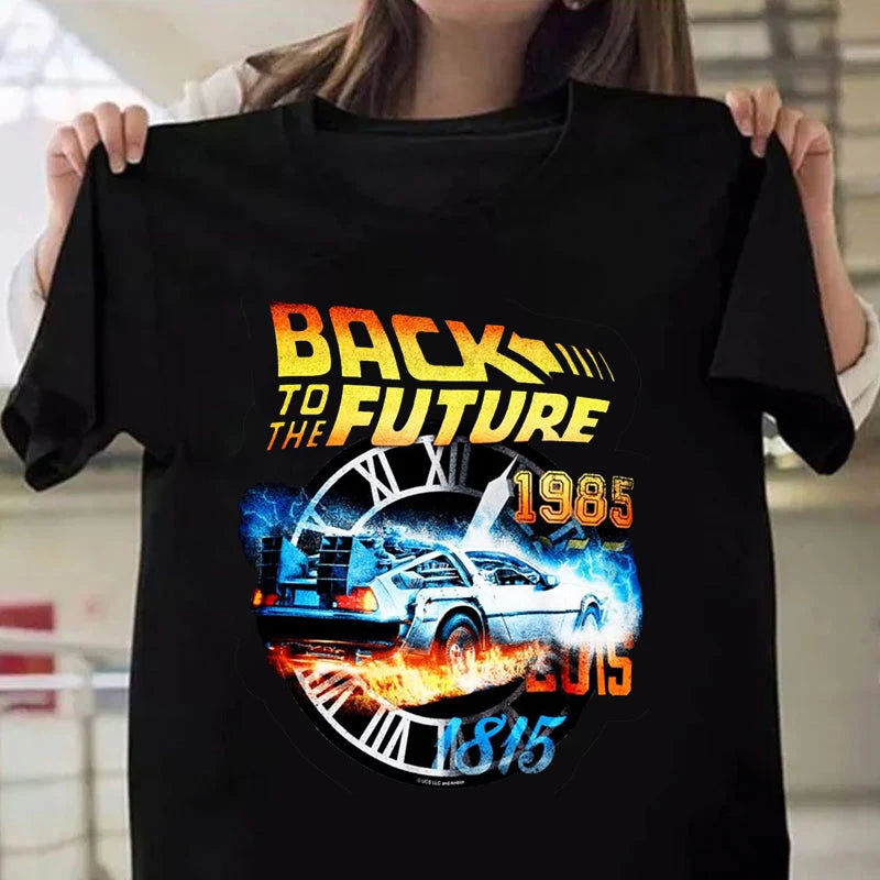 Hot Back To The Future T-Shirt Men Women Fashion Y2k Harajuku T Shirt Summer Cool Short Sleeve Hip Hop Top Tee.