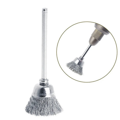 9 teile/satz stahldraht bürste für dremel rotations werkzeug farbe rost entfernung poliers chleif scheibe metall polier reinigungs bürste