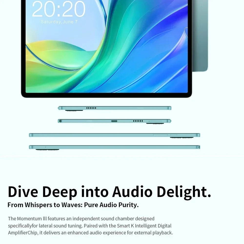 Teclast M50 Tablet 6GB RAM 128GB ROM Unisoc T606 Octa-core 10.1inch TDDI Android 14 WiFi BT5.0 6000mAh Type-C Tablet Case