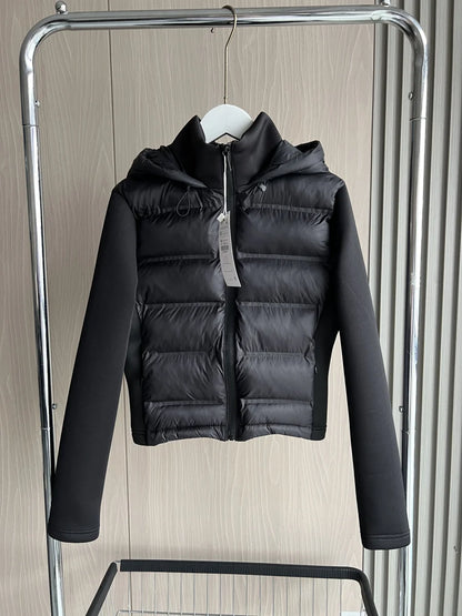 2025 Winter New Arrival  Women's Lightweight Warm Down Jacket with Long Sleeves and Zippered Hooded Sports Coat 4391742.