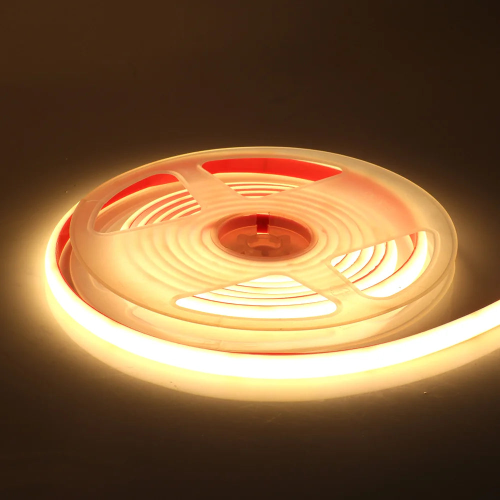 12V 24V COB Led Neon Strip Light Tape Waterproof IP68 320 LEDs Flexible Milk Tube Liner Lighting 10 Colors 0.5m 1m 2m 3m 4m 5m