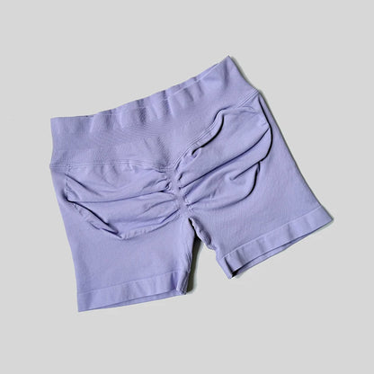 2025 Seamless Yoga Shorts Women Fitness Sports Biker 4.5" Low Ribbed Band Gym Shorts Workout Scrunch Butt Impact Leggings.