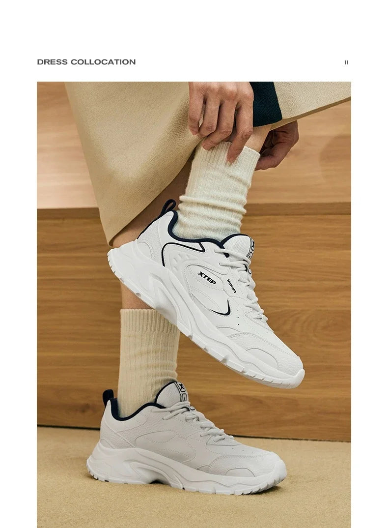 Xtep Women's Casual Shoes 2024 Winter Trendy Retro Durability Comfortable Sneakers Stability Sports Shoes 876418320008.