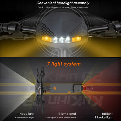 KuKirin G2 Foldable Electric Scooter 1200W 80KM 48V 15AH 45KM/H 55KM Ultra-Long Battery Life + Gift.
