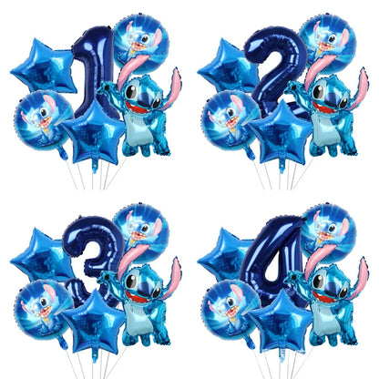 Disney Stitch Luftballons Partyzubehör Kinder Cartoon Lilo Stitch Thema Winkelballon Alles Gute zum Geburtstag Dekoration für Babyparty.