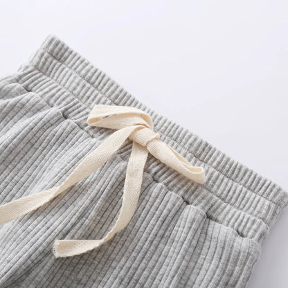 16 Colors Baby Solid Knit Sets Newborn Infant Girls Boys Fall Winter Long Sleeve Romper + Elastic Pants Toddler Outfit 0-24M.