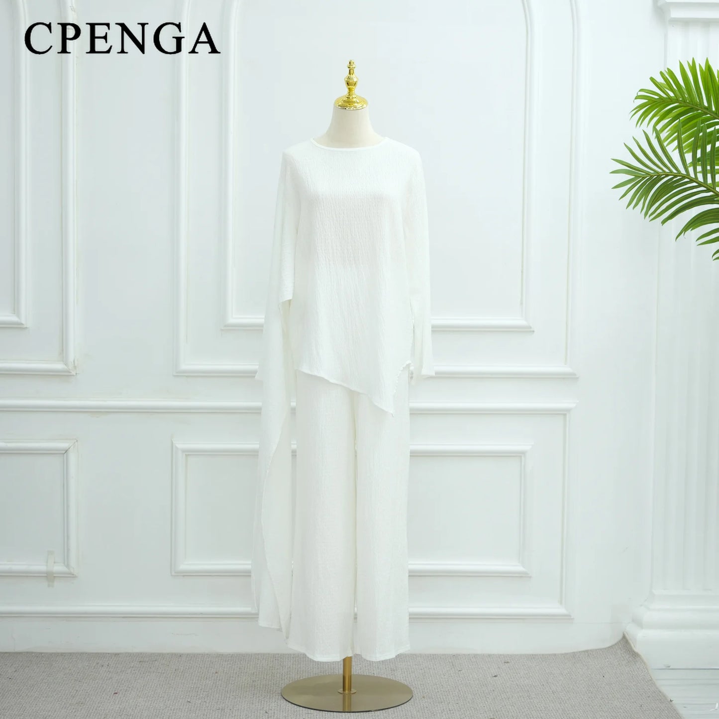 Eid Muslim Women Abaya Set Elegant Dubai Solid Color Button-Down Cardigan and Pants Suit Islam Modest Outfit 2025 Turkey Clothes.