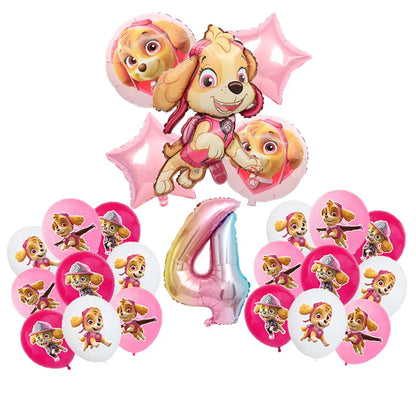 Paw Patrol Rosa Geburtstag Skye Thema Party Dekorationen Geschirr Set Pappteller Tassen Servietten Für Kind Party Liefert Spielzeug Geschenke.