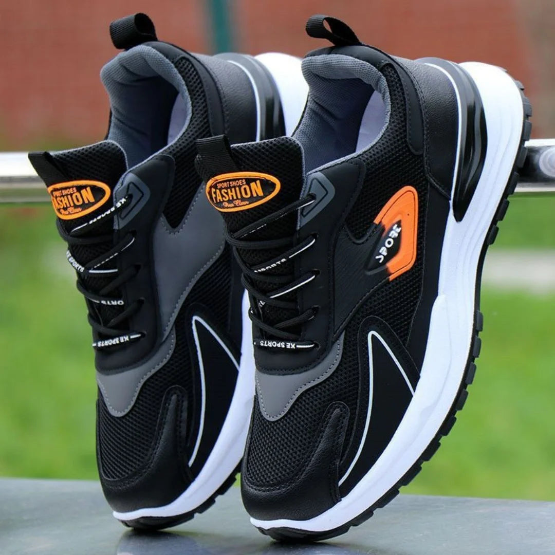 Herren-Laufschuhe, Frühlings- und Sommer-Mesh-Papa-Schuhe mit dicken Sohlen, trendige, lässige Outdoor-Sportschuhe.