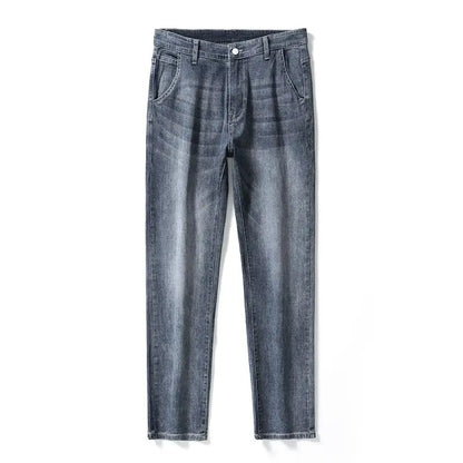 Autumn Winter Men's Fashion Casual Stretch Straight-leg  Jeans Men Streetwear Denim Jogger Pants Men Baggy Harem Jean Trousers.