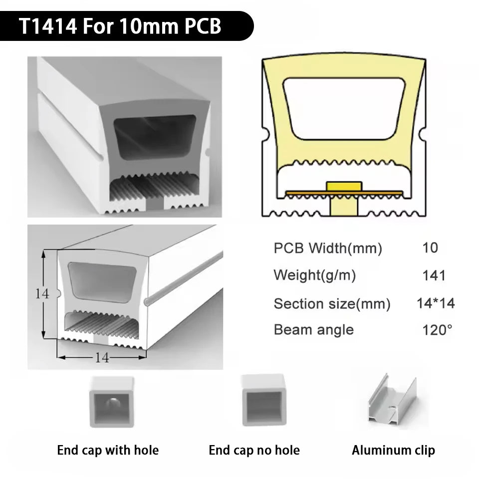 IP67 Waterproof Led Neon Silicone Flexible Light Tube Suitable for 5mm 8mm 10mm 12mm PCB WS2812B WS2811 5050 RGB Light Strip
