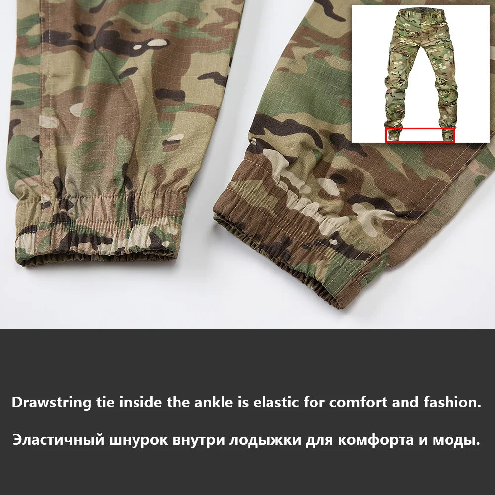 Mege Tactical Joggers Outdoor Ripstop Cargo Pants Working Clothing Hiking Lightweight Trousers Men's Streetwear.