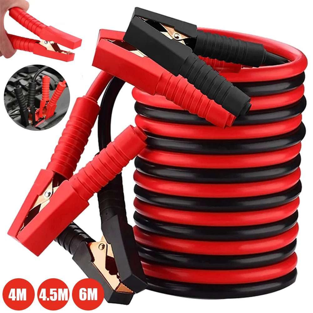 [EU Stock] 4/4.5/6M 2000A/3000A Car Battery Jump Starter Cable Booster Cable Clamps Car Jump Starter Leads Emergency Flame Cord.