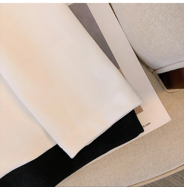 150kg plus size Damen büste Herbst Frühling lose einz eilige Hals Langarm Sweatshirt schwarz weiß 5xl 6xl 7xl 8xl 9xl.