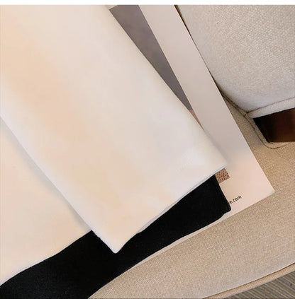 150kg plus size Damen büste Herbst Frühling lose einz eilige Hals Langarm Sweatshirt schwarz weiß 5xl 6xl 7xl 8xl 9xl.