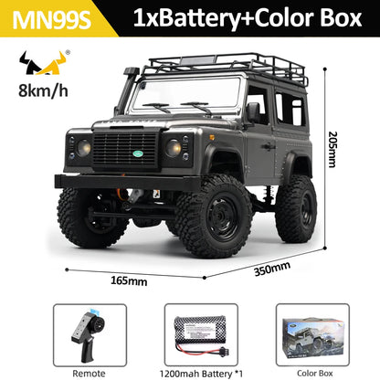1/12 MN99s Rc Car MN Model 2.4G RTR Remote Control 4WD Off-road Climbing Crawler Defender Pickup Truck Toys for Children