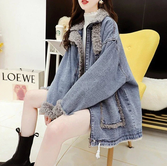 Lässige Damen-Jeansmäntel 2025, Neuheiten, warmer Winter, kalte Damen-Jeansjacken, kostengünstige koreanische Bewertungen, viele Kleidungsmodelle.