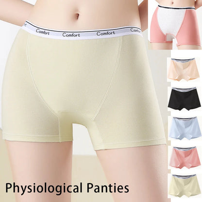 1pcs Cotton Women's Menstrual Panties Physiological Pants Leak Proof Underwear Ladies Period Panty High Waist Safety Briefs.