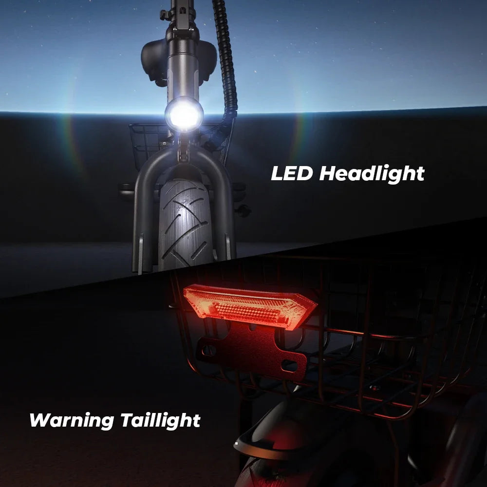 ISCOOTER F3 Electric scooter 1000W motor 48V13AH battery foldable electric scooter, adult electric scooter with seat 45 km/h.