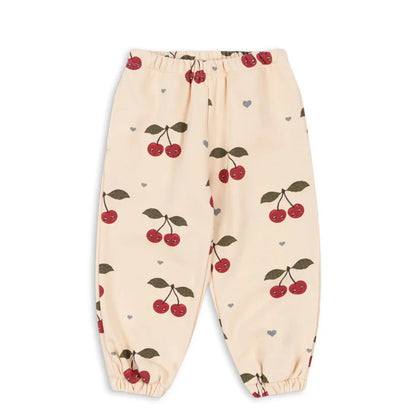 Konges Slojd AW Baby Girls Sweatshirts + Pants 2 Pcs Sets Lambswool Cherry Jackets Kids Clothes Girls Print Dresses Coats 1-9Yrs