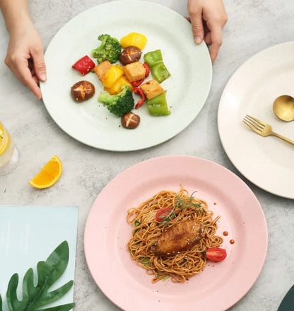 1/4/10PCS Blue Green Nordic Polypropylene Plates Dinnerware Tableware Eco Friendly Lightweight Kitchen Dishes Safe Dinner Plates.