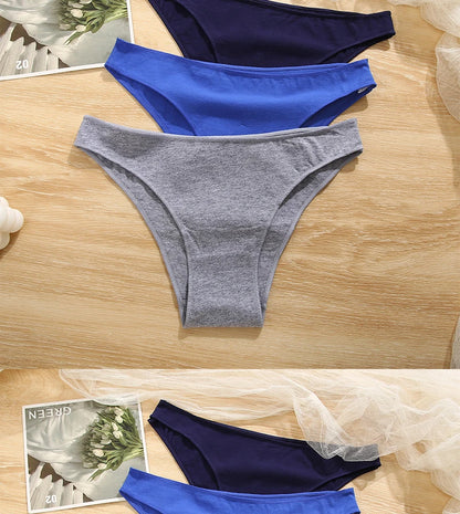 FINETOO 5PCS/Set M-XXL Panties Women Cotton Lingerie Woman Underwear Sexy Femme Underwear Girls Underpant Panty 7 Solid Colors.
