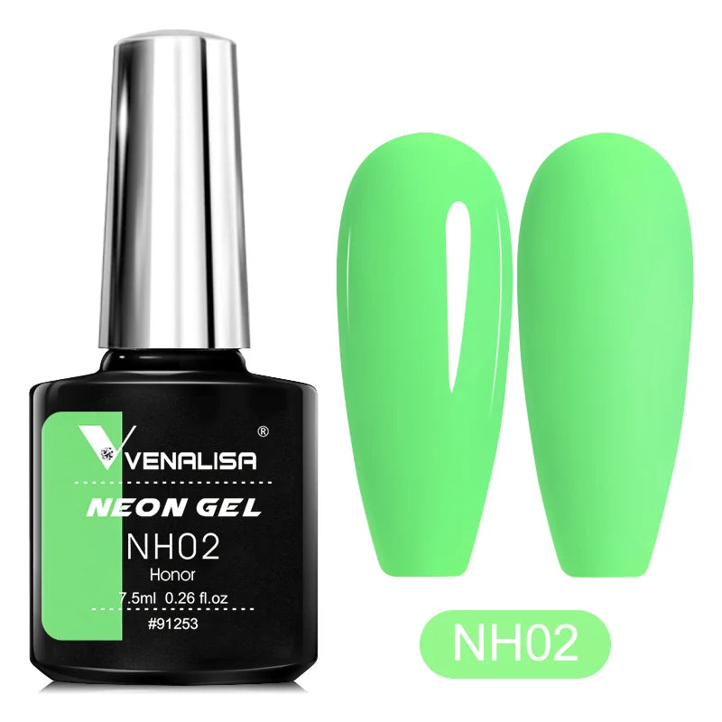 Venalisa New 7.5ml Neon Gel Nail Art Manicure Soak Off Camouflage Natural Nude Color Silicone Nail Gel Polish Lacquer Varnishes.