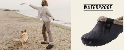 Fashion Men Cotton Slippers Winter Women Men Short Plush Slippers Casual Waterproof Garden Men Shoes New Fur Furry Cotton Shoes.