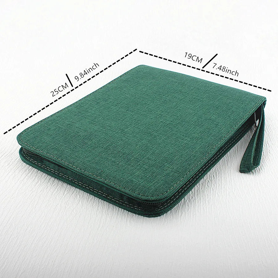 48 /24/10 Slots Fountain Pen Case, Canvas Pen Holder Display Pouch Bag Storage Large Capacity Waterproof.