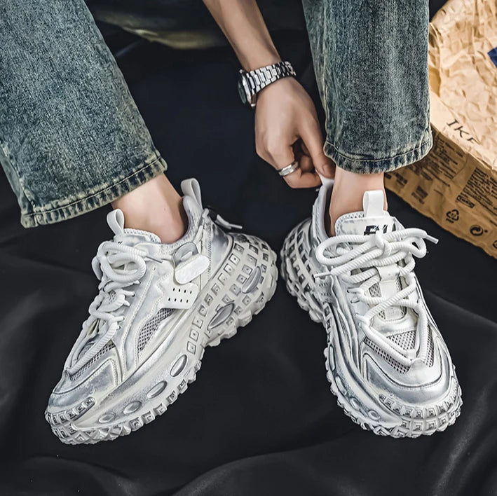 New Summer Outdoor Men's Casual Thick Bottom Sneaker Shoes for Men Sports Breathable Mans Popular Loafers Model Male Sneakers.