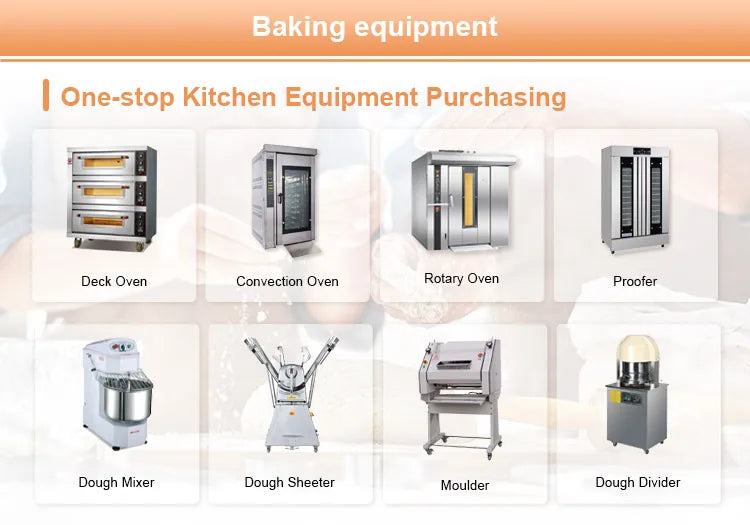 3 Decks 6 Trays Electrical Gas Pie Baking Oven Pizza Oven Complete Bakery Snack Production Line Baguette Bakery Equipment.