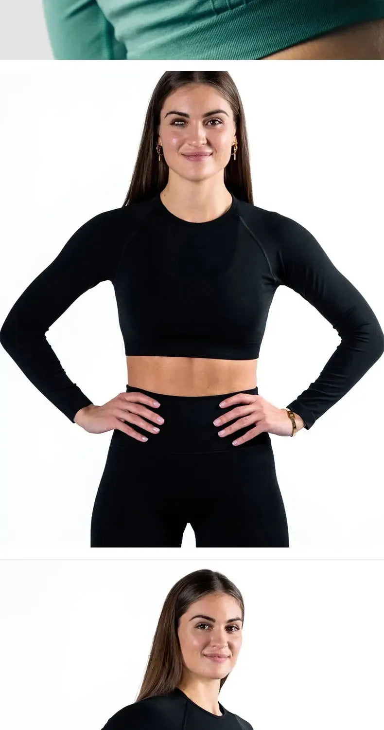 Seamless Long Sleeve Sports T-Shirt Slimming Outerwear For Fitness Running Yoga Summer Wear High Quality Top For Men And Women.