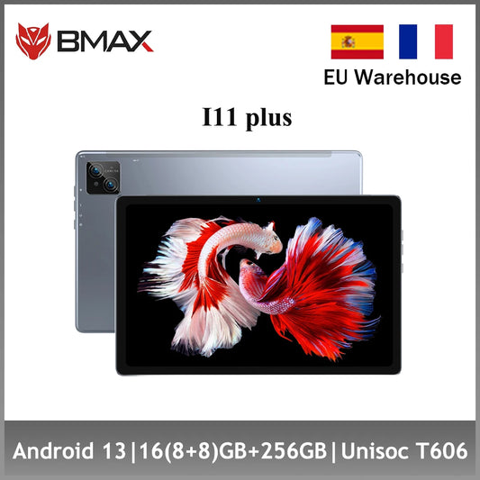 BMAX MaxPad I11 Plus 16GB(8GB RAM+8GB Expansion) 256GB ROM 10.4 Inch Octa Core T606 Soc  Dual Wifi 4G Lte Android 13 tablet SIM.