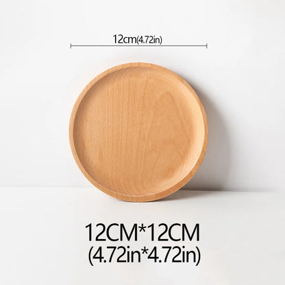 Wood Beech Plate Fruit Plate Oval Pallet trays decorative Candy Rectangular Dessert Dinner Tableware Tray, Kitchen Accessories.