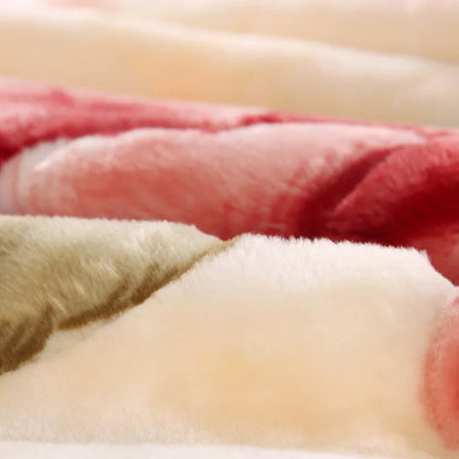 Ultra Soft Cozy Flowers Rose Throw Blanket Microfiber Heavy Fluffy Fleece Blanket for Home Bed Dormitory