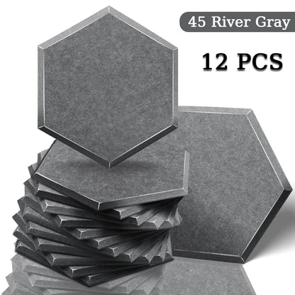 TOUO Acoustic Panel Sound Proof Decorative Wall Panels 12 PCS Acoustic Insulator High Density Noise Absorbing Isolator