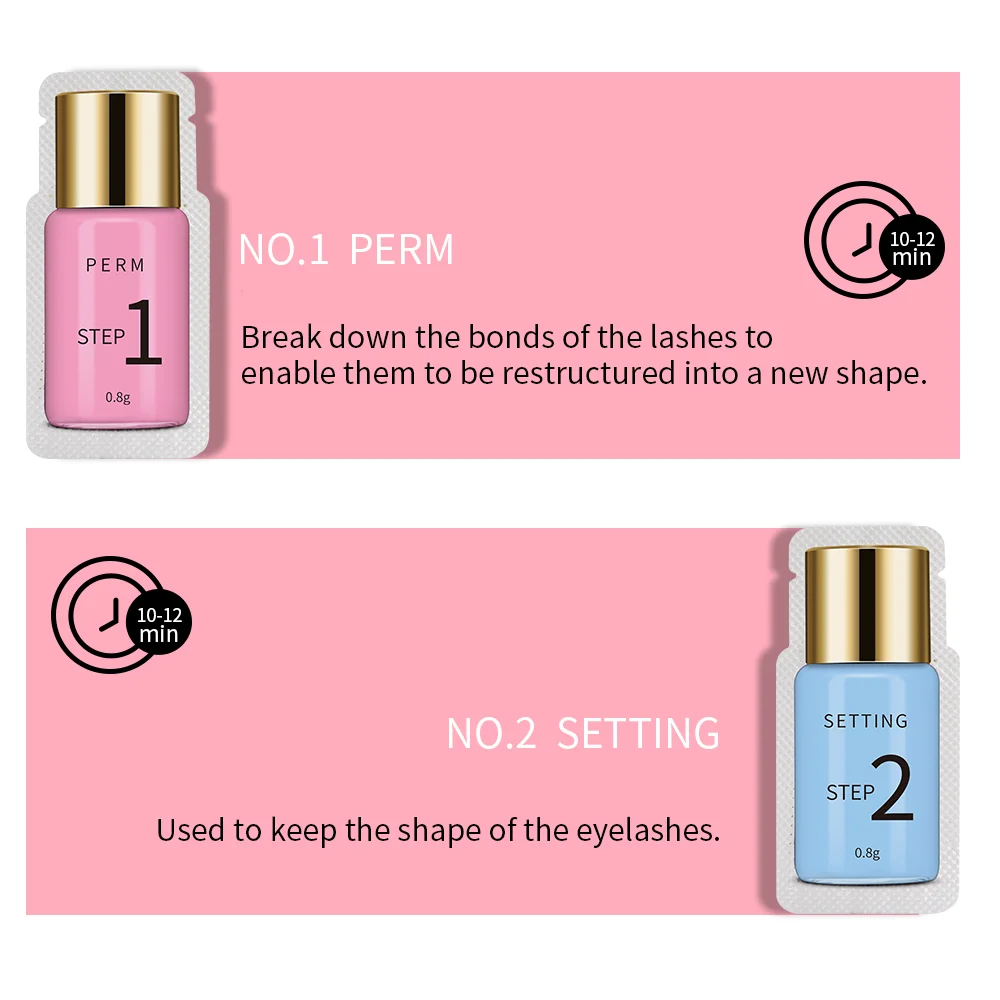 10 Pairs/Lot Lash Lift Lotion Sachet 0.8g Per Bag Lash Perm And Setting Lotion 8-12 Minutes Lifting Eyelashes Eye Makeup Tools.