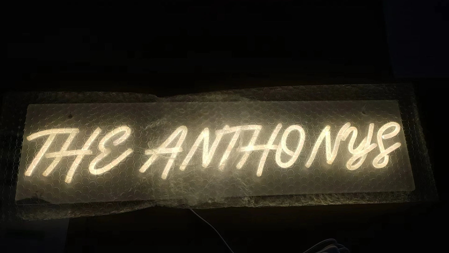 Custom Neon Sign Led Light Personalized Custom Logo Wall Decor Neon Sign For Store Wedding Happy Birthday Party Bar Neon Sign.