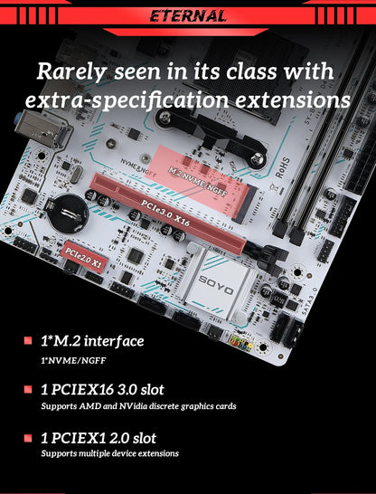 SOYO AMD B450M Game Motherboard DDR4 Memory AM4 Mainboard M.2 NVME Desktop Computer components Supports CPU AMD AM4 Ryzen1-5th.