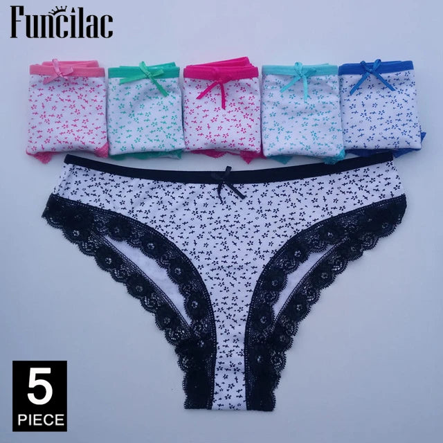 Women's cotton panties Girl Briefs Ms. cotton underwear bikini underwear sexy Ladies Briefs Free shipping 5 Pcs/set.